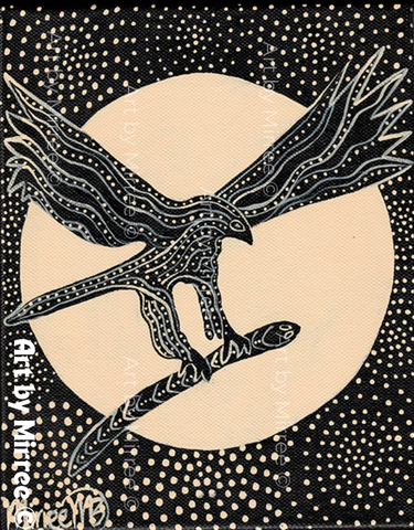 'DREAMTIME EAGLE' Original Painting by Mirree Contemporary Dreamtime Animal Dreaming